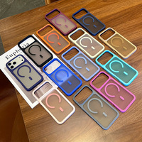 Coque de téléphone magnétique semi-transparente mate antichoc en TPU couleur bonbon 2026 pour iPhone 17 16 15 Pro Max 14 Plus 12 11