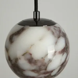 Lampe suspendue de style marbre français, lampe suspendue de luxe pour la tête de lit de la chambre à coucher, artisanat exquis - Product Image 5