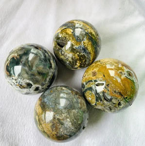 Venta al por Mayor de Bolas de Jaspe Oceánico Natural de Alta Calidad, Ocho Meridianos, Piedra Feng Shui de 5-7cm, Tendencia de Moda, Decoración del Hogar, Regalos - Product Image 2