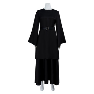 Costume de cosplay de nonne d'horreur pour Halloween, ensemble complet, fibre de polyester noire, taille adulte standard, costume de scène - Product Image 4