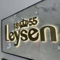 Enseigne personnalisée avec logo d'entreprise en LED, lettres en relief 3D rétroéclairées en métal/acrylique, enseignes publicitaires