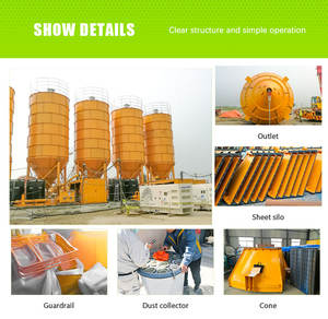 साइलो आपूर्तिकर्ता की कीमत 50 80 90 100 120 टन की कीमतों में मोबाइल कंक्रीट मिक्सिंग स्टेशन के लिए स्क्रू से जुड़ी सीमेंट साइलो - Product Image 5