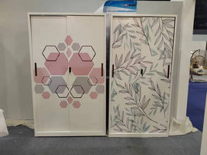Salon 2 portes armoire en métal porte coulissante armoire en métal acier Almirah armoire armoire casiers en métal - Product Image 3