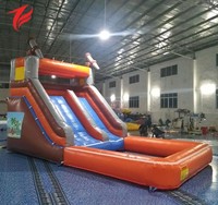 Faites sauter la glissière d'eau petite glissière gonflable d'arrière-cour de piscine pour des enfants