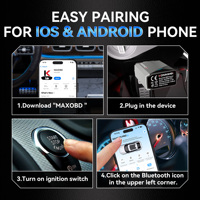 Escáner de Diagnóstico Bluetooth con Aplicación Gratuita, KONNWEI MAXOBD Pro, Herramienta de Diagnóstico para Automóviles, Compatible con Más de 41 Marcas de Autos