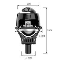 G90A 9-32v 110w 11000lm 6500k 3570 puces projecteurs feux de croisement feux de route bi led projecteur lentille 2.5 pouces phare pour voiture