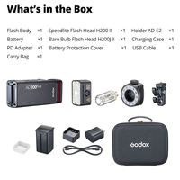 Godox AD200ProII AD200Pro II Flash de Poche sans Fil TTL 2.4G pour Appareil Photo 1/8000 HSS 200 Pleine Puissance pour Studio Photo et Vidéo