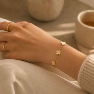 Islam Muslim <b>Arabic</b> Allah Gratitude Trust God Clover <b>Gold</b> Stainless Steel Pendant <b>Necklace</b> for Women Gift Fashion Jewelry - Product Image 4