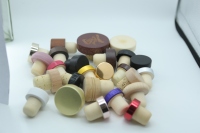Bouchon en liège synthétique en polymère personnalisé en forme de T en bois et en plastique pour bouteille de vin, de champagne ou de liqueur