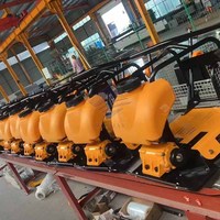 Compacteur à plaques vibrantes électrique avec moteur de 6,5 CV, puissance de 5,5 kW, haute efficacité pour le compactage du gravier et du sol