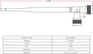 <span class=keywords><strong>Antena</strong></span> de alta ganancia 8dBi 4G LTE omnidireccional 700MHz-2700MHz N macho <span class=keywords><strong>amplificador</strong></span> de señal de celda aérea <span class=keywords><strong>celular</strong></span> - Product Image 2