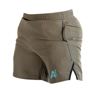 Pantalones Cortos Deportivos Casuales para Hombre, Cintura Elástica Media, Sólidos, de Secado Rápido, Transpirables, para Correr, Atletismo, Verano, Fútbol, Spandex/Algodón - Product Image 3