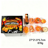 Calendrier de l'Avent Squishy Halloween : Jouet anti-stress en forme de pain de maltose en TPR, Ornement à presser, Cadeau de fêtes