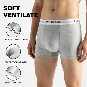 <span class=keywords><strong>Boxer</strong></span> in Cotone Personalizzati per <span class=keywords><strong>Uomo</strong></span>, Tessuto Naturale Morbido, Contorno Ergonomico, Anti-Sfregamento, Gambe Non Arrotolabili, Elastico in Vita - Product Image 5