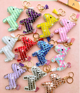 Vente en gros de pendentifs de sac à cadeaux porte-clés de voiture à la mode créative porte-clés de poulain mignon porte-clés de cheval bling-bling féminin - Product Image 6
