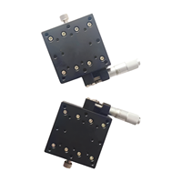 G60 Series Plate-forme de déplacement de scène à arc 60x60mm avec bouton de tête micrométrique 50/75mm de course