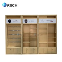 RECHI vitrine d'affichage électronique murale vitrine d'accessoires de téléphone portable avec boîte à lumière et crochet à cheville pour la décoration de magasin électronique