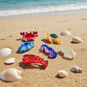 Ninety Nine Marine Life Hair Clips 7 cm in resina con personaggi dei cartoni animati per donne e ragazze, accessorio di moda - Product Image 3