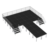 Plate-forme de scène d'assemblage de conception de système de toit en treillis pour concert extérieur scène de concert portable en aluminium podium