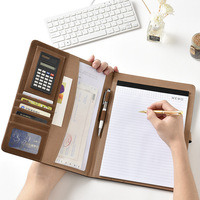 Carpeta Portafolio de Cuero A5 para Negocios con Bloc de Notas Reutilizable con Líneas, Organizador de Documentos para Entrevistas/Conferencias, Carpeta de Archivos para Mujeres/Hombres
