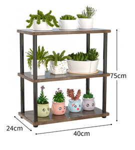 Étagère à fleurs pour rebord de fenêtre, support de <span class=keywords><strong>rangement</strong></span> multi-niveaux en acier chromé pour chambre à coucher, fenêtre en baie, pot de fleurs sur pied - Product Image 5