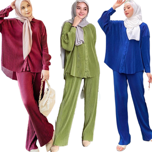 M908 #   Ensemble Abaya d'hiver pour femmes, directement de l'usine, provenant de Malaisie et d'Indonésie, pantalon plissé ample, mode provenant de la meilleure source - Product Image 1