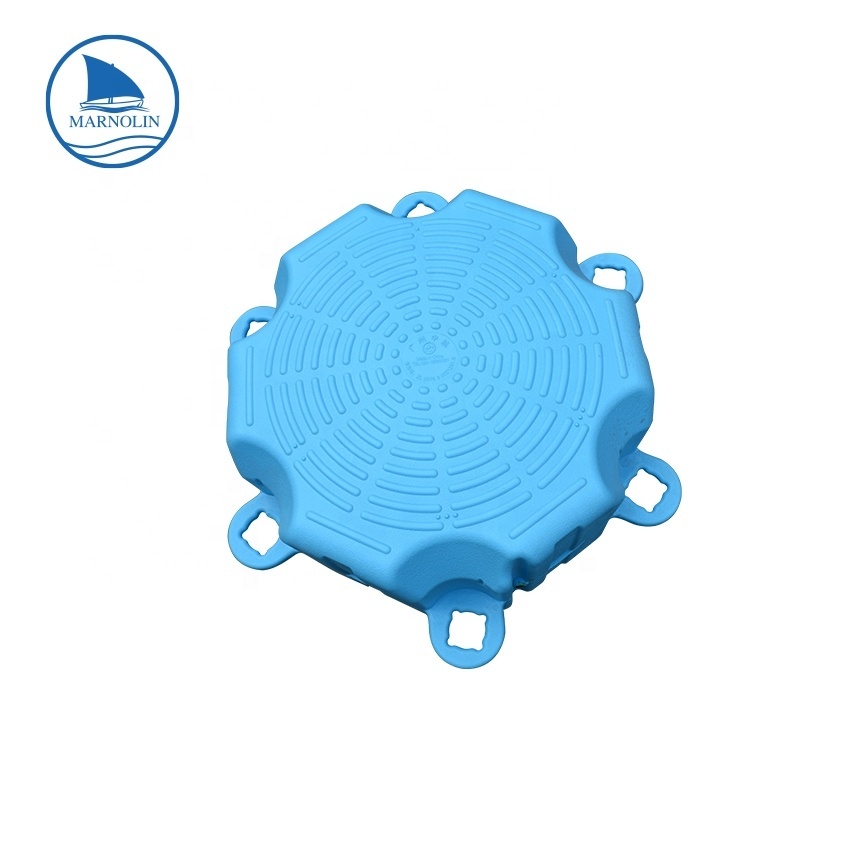 Facile à assembler HDPE hexagonal hexagonal ponton flottant plate-forme de ponton flottant parc aquatique cubes