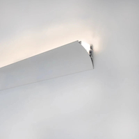 Profilé en aluminium LED pour plafond et mur, éclairage linéaire d'angle supérieur pour couloir, décoration intérieure, profil réflecteur