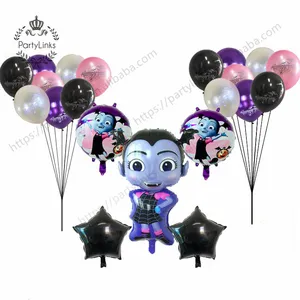吸血鬼女孩气球吸血鬼铝箔气球装饰儿童派对用品万圣节气球