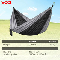 WOQI Hamac portable en nylon léger pour le camping en plein air