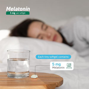 Capsules de Sommeil OEM/ODM en Gélules Molles pour un Endormissement Plus Rapide et un Sommeil Réparateur, Mélatonine Certifiée pour Adultes, Faible Teneur en Sucre et en Glucides - Product Image 3