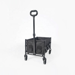 Overmont 600D Oxford Alloy Steel Folding Wagon Roll Container Storage 300LB Tubeless All-Terrain Wheels 360 Swivel Brake - Product Image 1