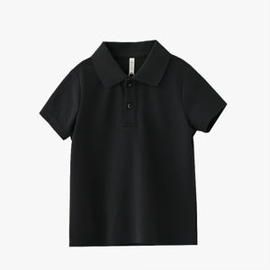 T-shirt à col polo à manches courtes pour enfants, garçons et filles, avec logo personnalisable, haut polyvalent - Product Image 3