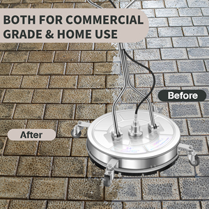 24" Pressure Washer <strong>Surface</strong> <strong>Cleaner</strong> With 4 Wheels - Dual Handle Stainless Steel <strong>Surface</strong> <strong>Cleaner</strong> for Pressure Washer Attachment - Product Image 2