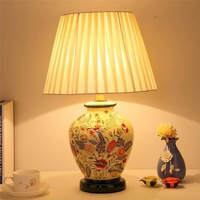 Lámpara de mesa de cerámica contemporánea estilo americano sala de estar dormitorio mesita de noche escritorio luz Hotel ingeniería decorativa