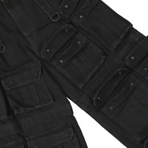 Jeans Disai Fabricant de jeans cargo multipoches Pantalon en denim <span class=keywords><strong>noir</strong></span> à jambes larges personnalisé pour hommes - Product Image 6