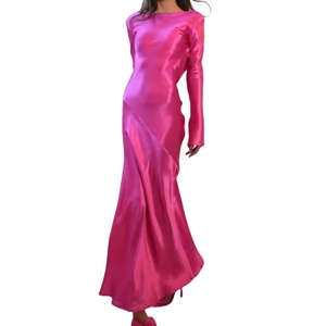 Robe de soirée élégante pour femmes, robe longue à dos nu et manches longues, robe de fête - Product Image 5