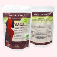 Thé aux herbes Booty Curve Maca Plus, 30 sachets, formulé pour l'amélioration des hanches, mise en forme parfaite des courbes