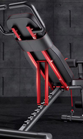 Banc de musculation réglable en fer, pliable, multifonctionnel pour l'exercice à domicile