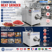 Broyeur à viande industriel 500 kg/h, machine à hacher la viande congelée en acier inoxydable pour l'industrie de la viande, des saucisses et des boulettes