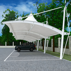 Fabricant de carports en acier galvanisé, structure en membrane PVDF, abri de stationnement extérieur personnalisé, abri de stationnement imperméable - Product Image 1