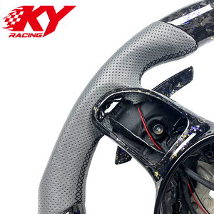 Volant en cuir LED en fibre de carbone personnalisé pour Mercedes Benz AMG Classe C W204 W205 W206 W213 W217 W222 C63 E63 S63 C200 - Product Image 2
