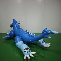 Dragon volant gonflable bleu personnalisé Apex, certifié CE, en PVC, garantie de 2 ans, pour des créatures mythiques amusantes