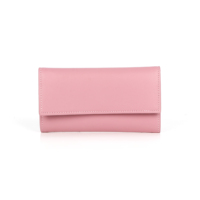 Dompet Panjang Wanita Kulit PU Kapasitas Besar Model Slim, Anti Air, Bahan Poliester, Resleting, Multifungsi, Grosir dari Produsen