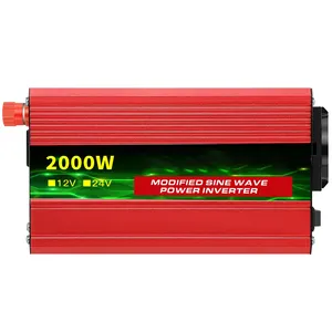 1500W/2000W/2600W Portable Car Power Inverter Charger Converter Adapter Universal EU Socket Auto accessories DC 12V to AC 220V