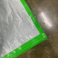 Bâche en PE enduite imperméable et robuste pour tentes extérieures, toiture, couleur vert-argent, taille personnalisable, vente chaude Argentine