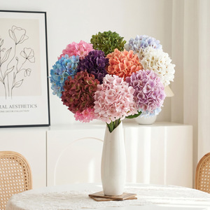 Flores Artificiales de Hortensia de Doble Punta, de Plástico y Tela, para Decoración de Bodas y Hogar, Estilo Minimalista - Product Image 1