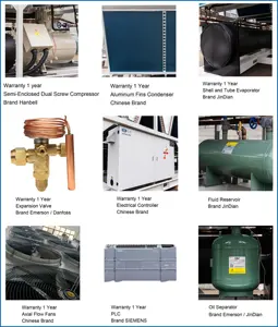 High Efficiency Energy Saving Water Cooling Systems Refrigerator Industrial Chilling Equipment Air Cooled Screw Chiller