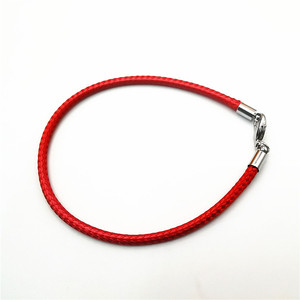 Red <b>String</b> <b>Bracelet</b> 2Mm 18Cm Gold Clasp Unisex Gift Jewelry - Product Image 3