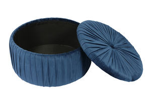 Bailey Furniture Gris Tissu Empilable Jouet Tissu Organisateur Cube Rond Ottoman Boîte De Rangement avec Couvercle - Product Image 5